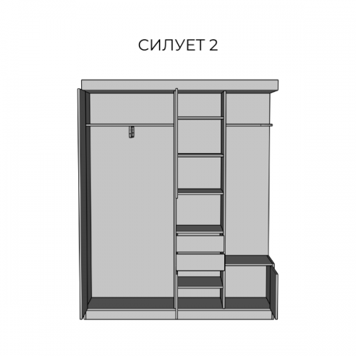 Интернет магазин мебели купить Прихожая Силуэт 2 артвуд светлый/серая мышка SV-777, мебель Світ Меблів