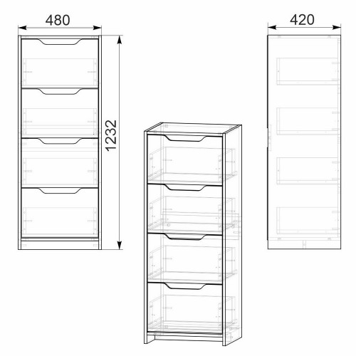 Интернет магазин мебели купить Комод С 454-К, мебель Компаніт